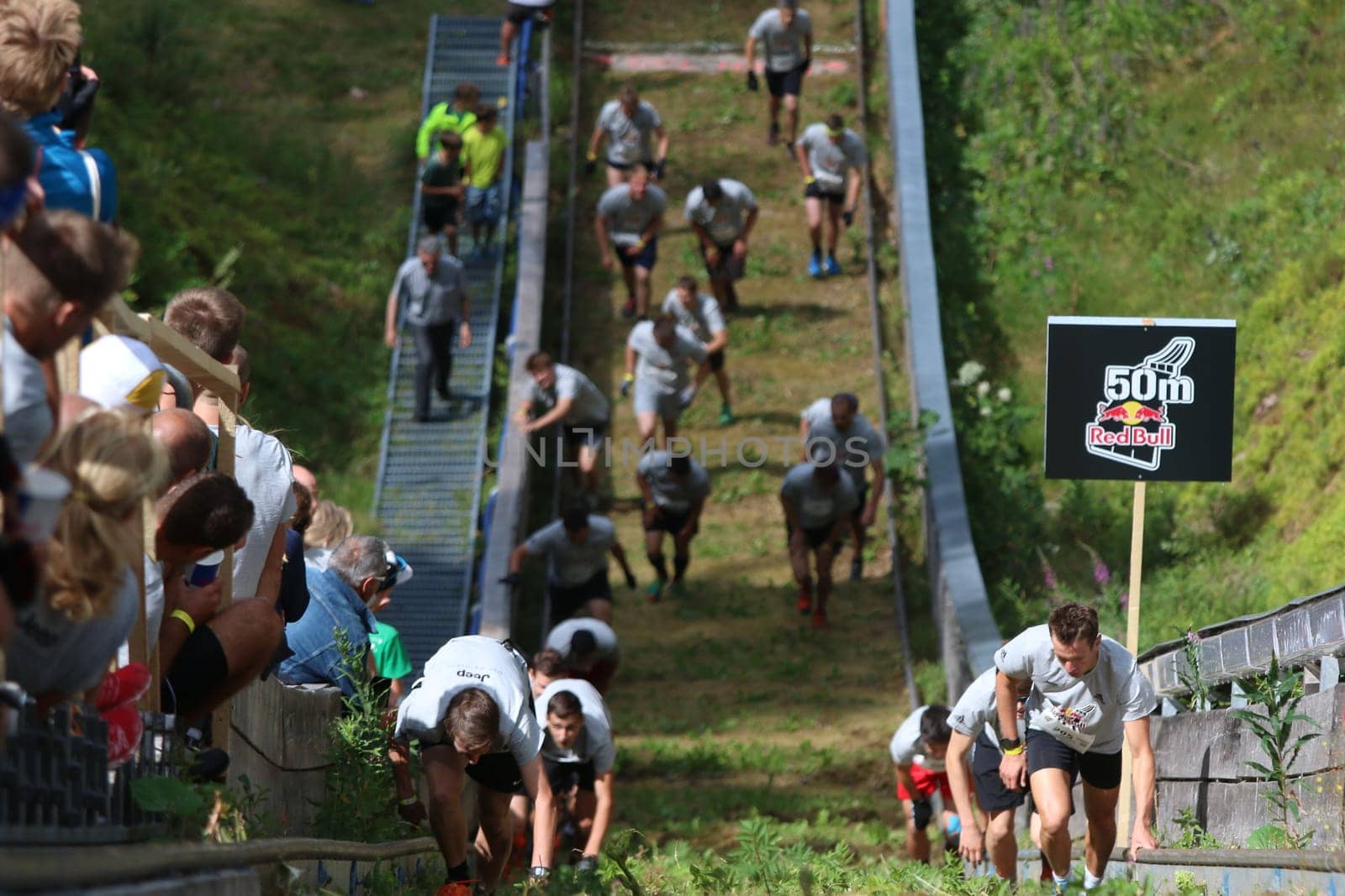 The last 50 meters are the heaviest at the Red Bull 400 - Germany premiere Titisee-Neustadt
