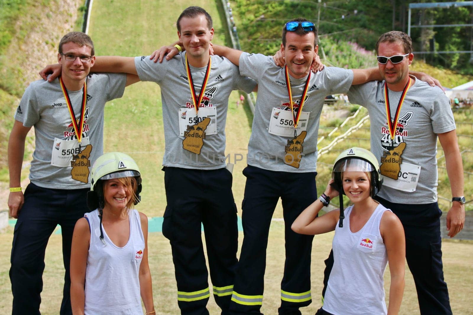 Fire brigade Marburg at the Red Bull 400 - Germany premiere Titisee-Neustadt