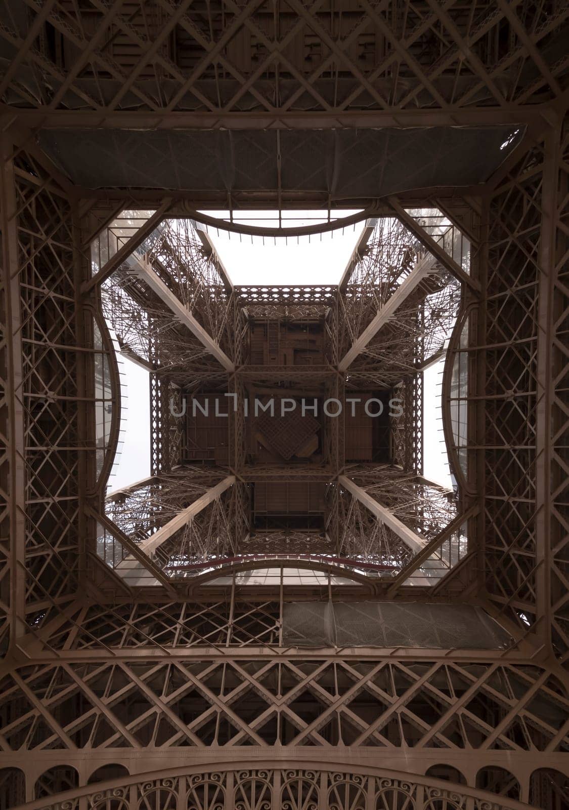 The Inside of the Eiffel Tower Paris, France