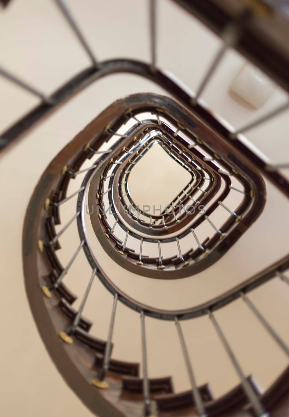 Inside a Stair Case going up many floors.