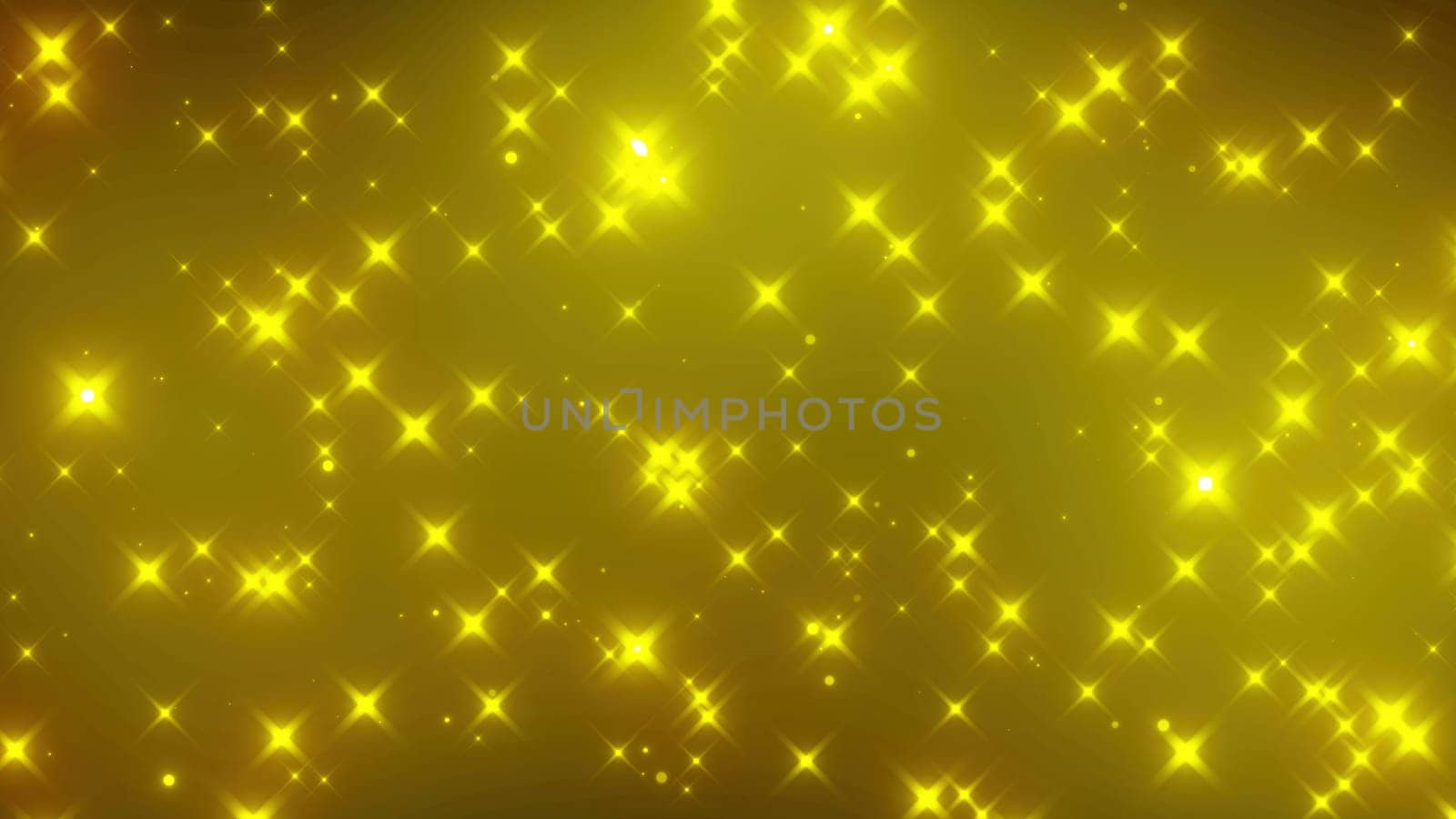 Gold stars particles. Computer generated 3d render