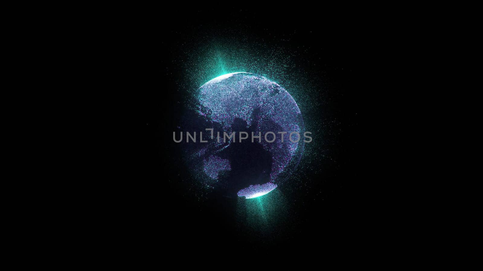 Digital Particle Earth. Computer generated 3d render,Digital Particle Earth. Computer generated 3d render