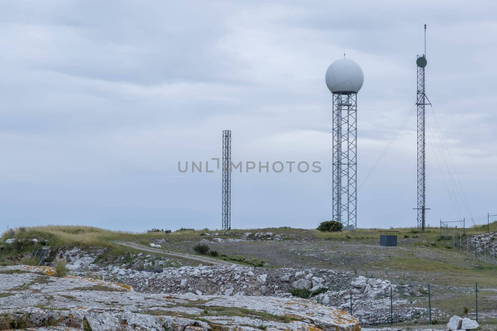 Weather Station with clouds in the background.