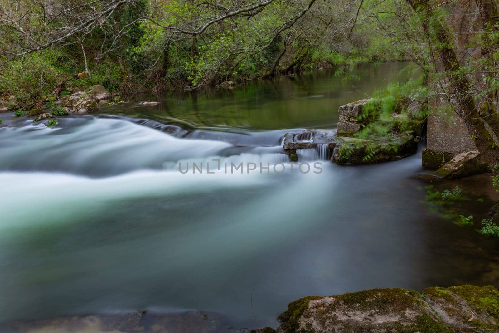 long exposure at the portuguese national park of Geres in Homem river. Amares, Portugal