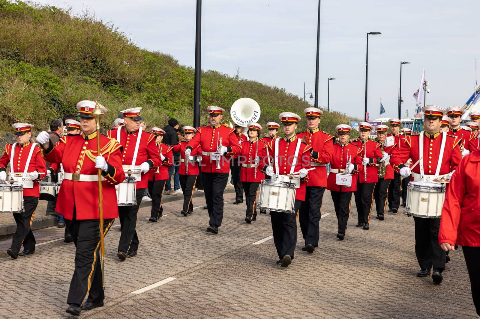 Noordwijk, Netherlands - April 22, 2023: The traditional flowers parade Bloemencorso from Noordwijk to Haarlem in the Netherlands.