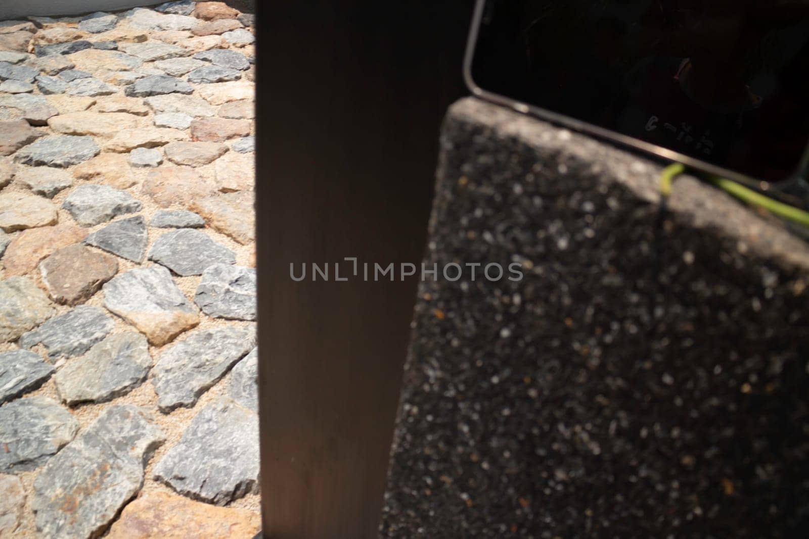 Loft modern black room exterior, stock photo