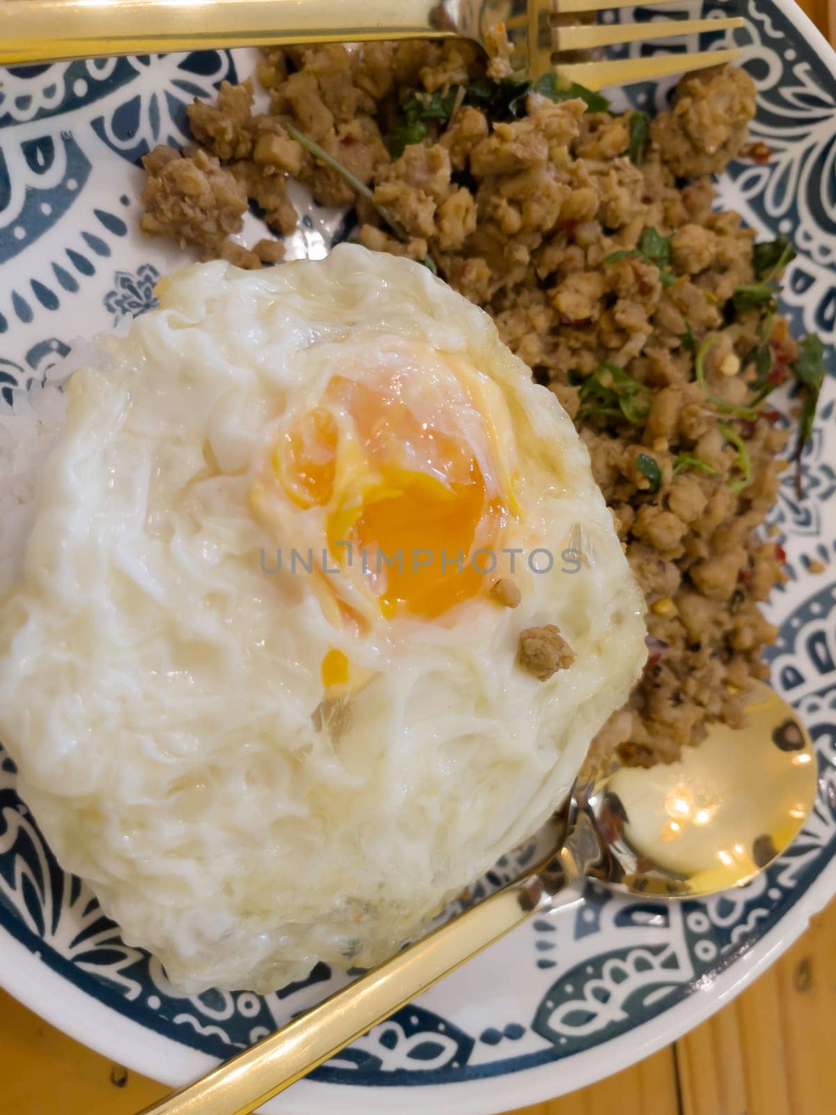Thai spicy street food menu, stock photo