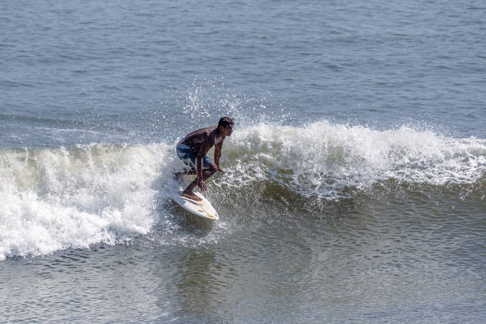 Surfers on the Caribbean coast of Costa Rica