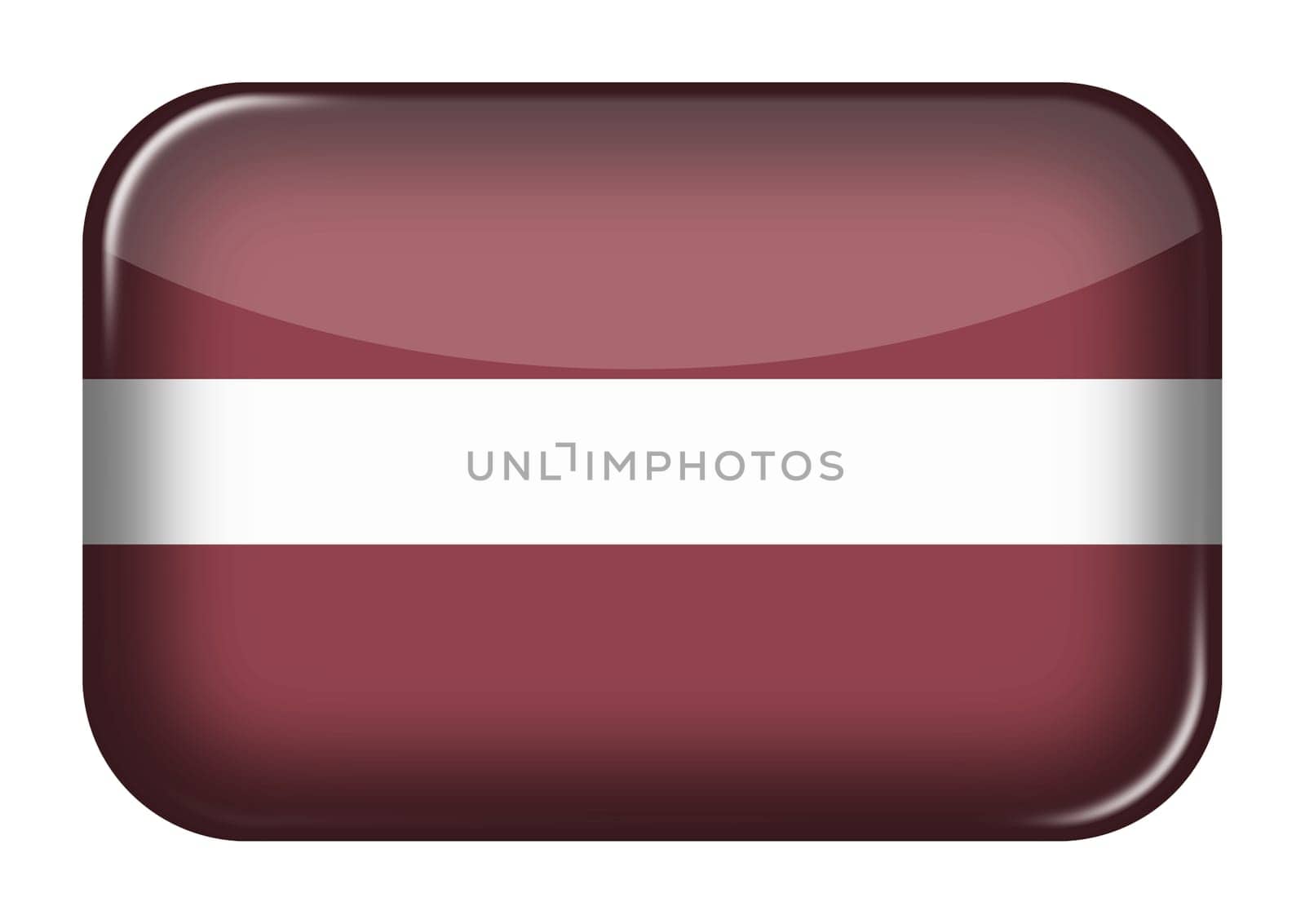 A Latvia web icon rectangle button with clipping path 3d illustration