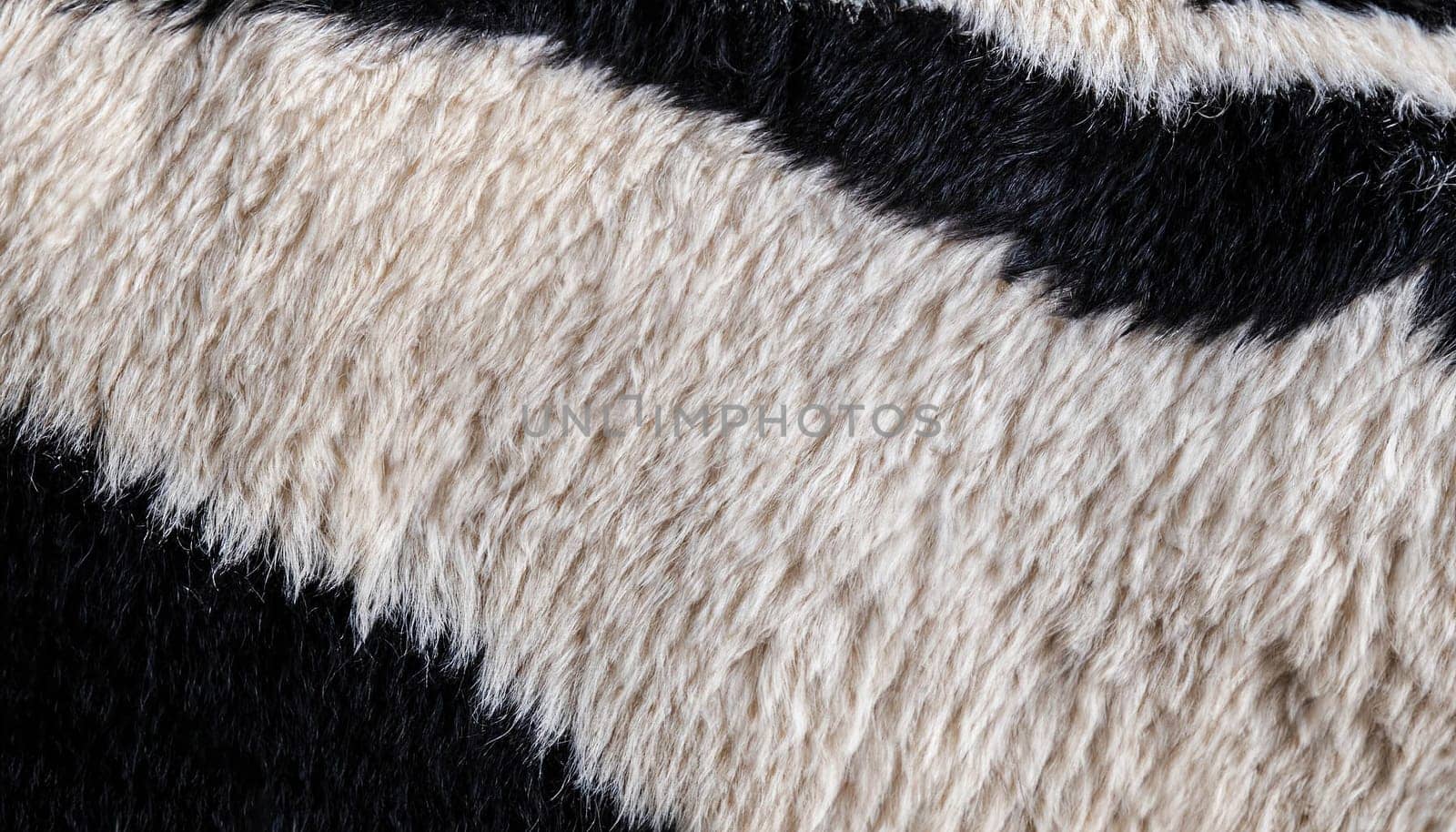 Black and brown goat fur texture. Close up goatling hair, selective focus