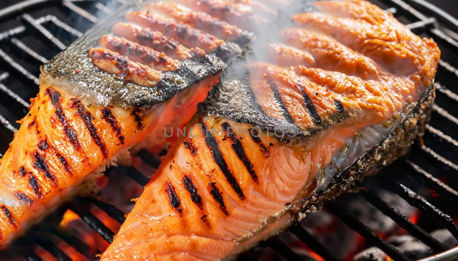 Fish smoked on fire - a traditional Finnish dish