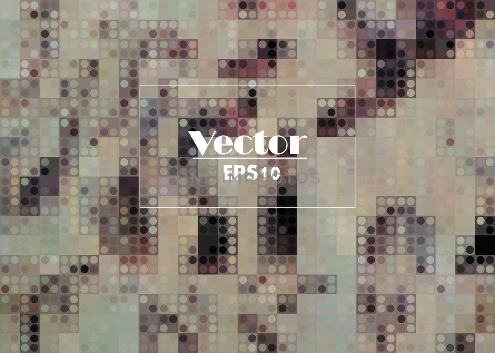 Coffee Color Halftone Dotted Backdrop. Abstract Circular Retro Pattern. Pop Art Style Background. Chocolate Shades Explosion of Confetti. Digitally Generated Image. Vector Illustration, EPS 10.
