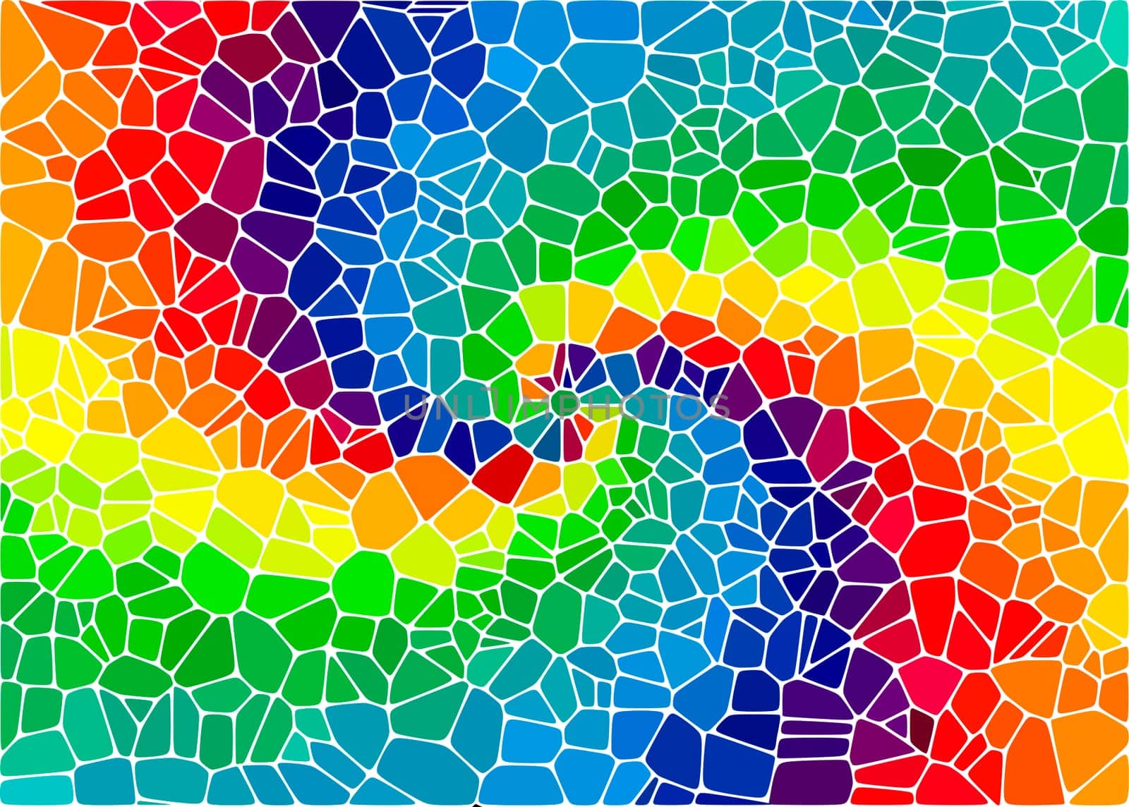 Abstract stained glass background , the colored elements arranged in rainbow spectrum