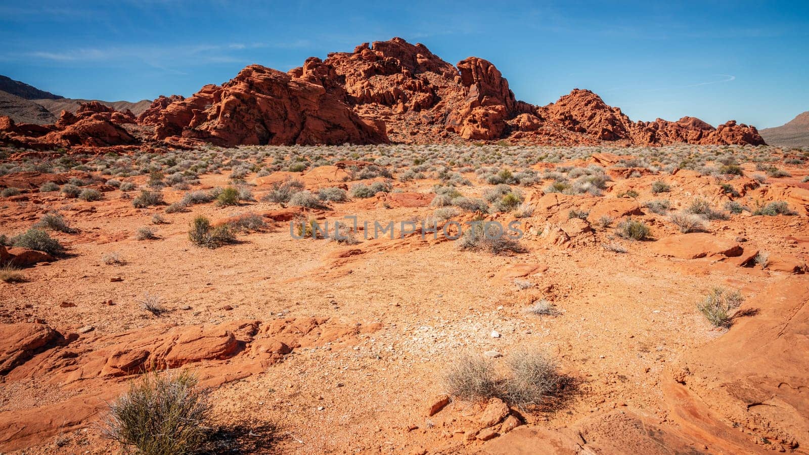 Desert landscape in Valley of Fire State Park in Nevada