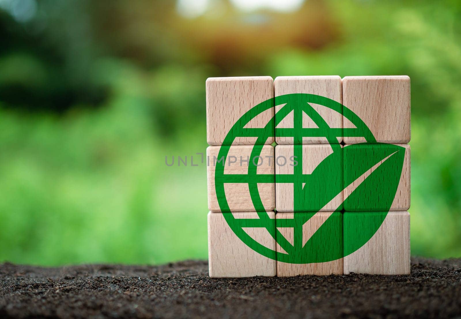 Human hand and model earth icon.Representing helping to save the environment.save world concept.