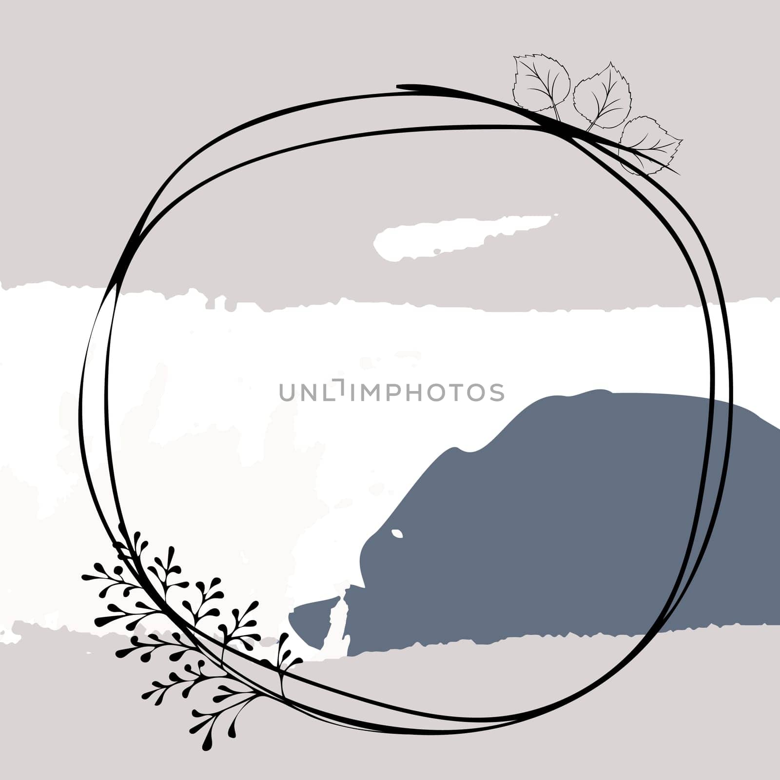 Abstract background.Luxury minimal style wallpaper with line art flower and botanical leaves,Organic splashes