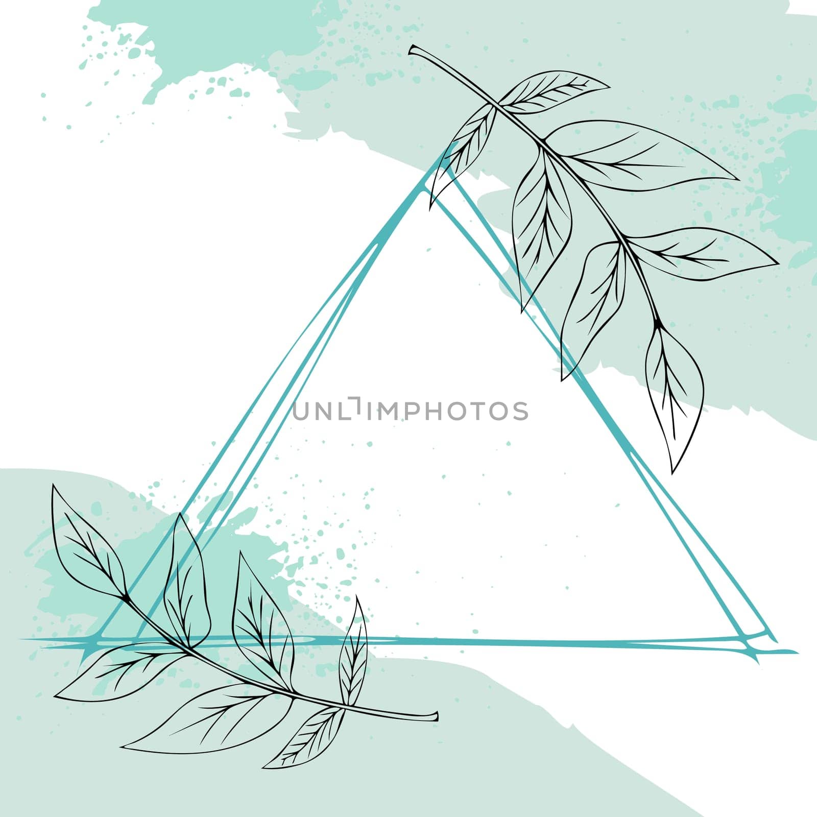 Abstract background.Luxury minimal style wallpaper with line art flower and botanical leaves,Organic splashes