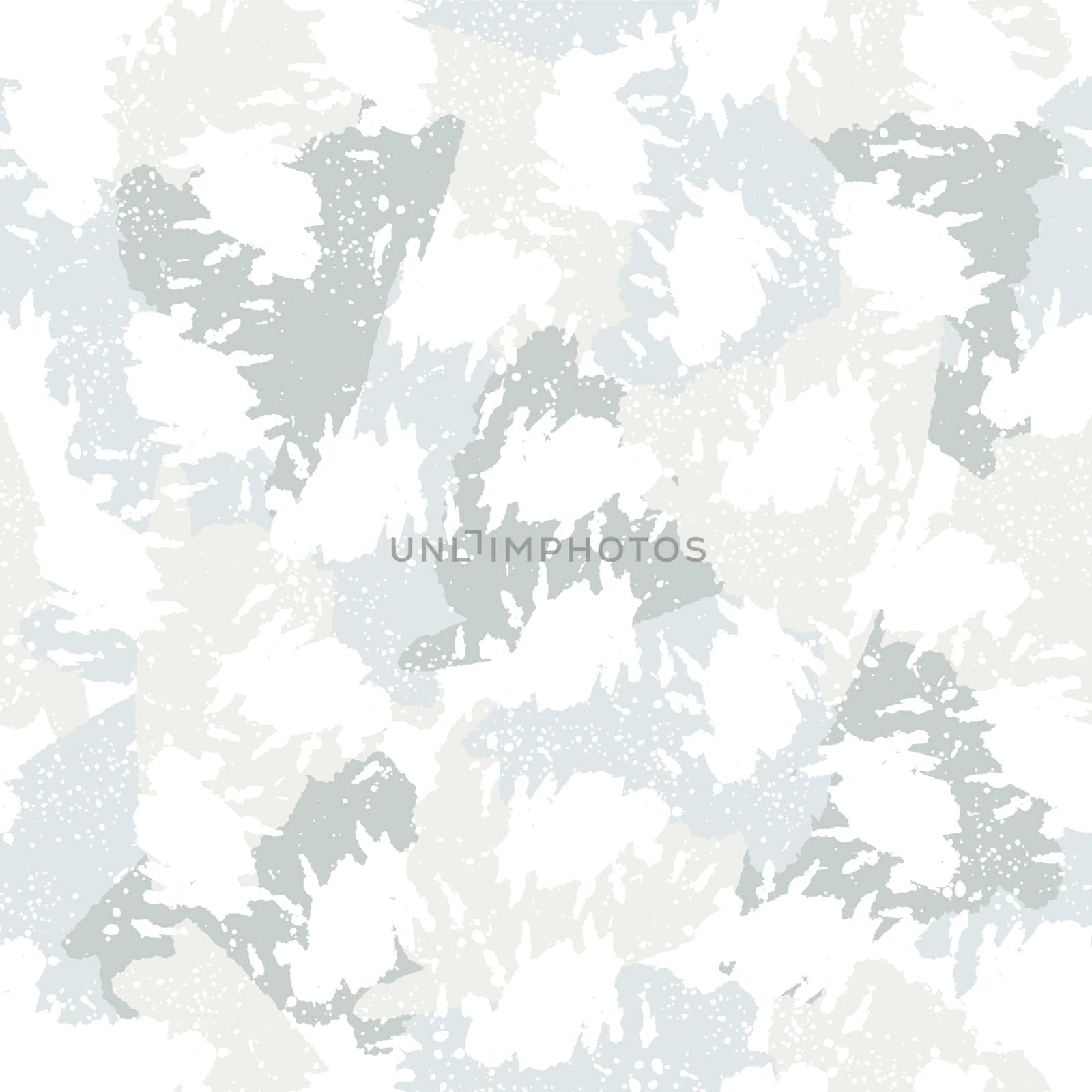 Vector multicolor seamless pattern from white, green blots. Free form abstract spots