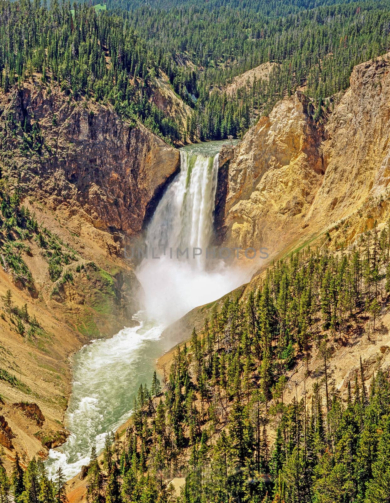 Lower Falls in Yellowstone National Park, Wyoming,