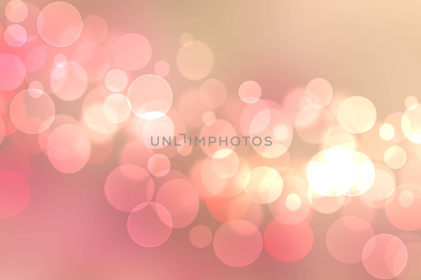 Abstract blurred fresh vivid spring summer light delicate pastel yellow pink orange bokeh background texture with bright circular soft color lights. Beautiful backdrop illustration.