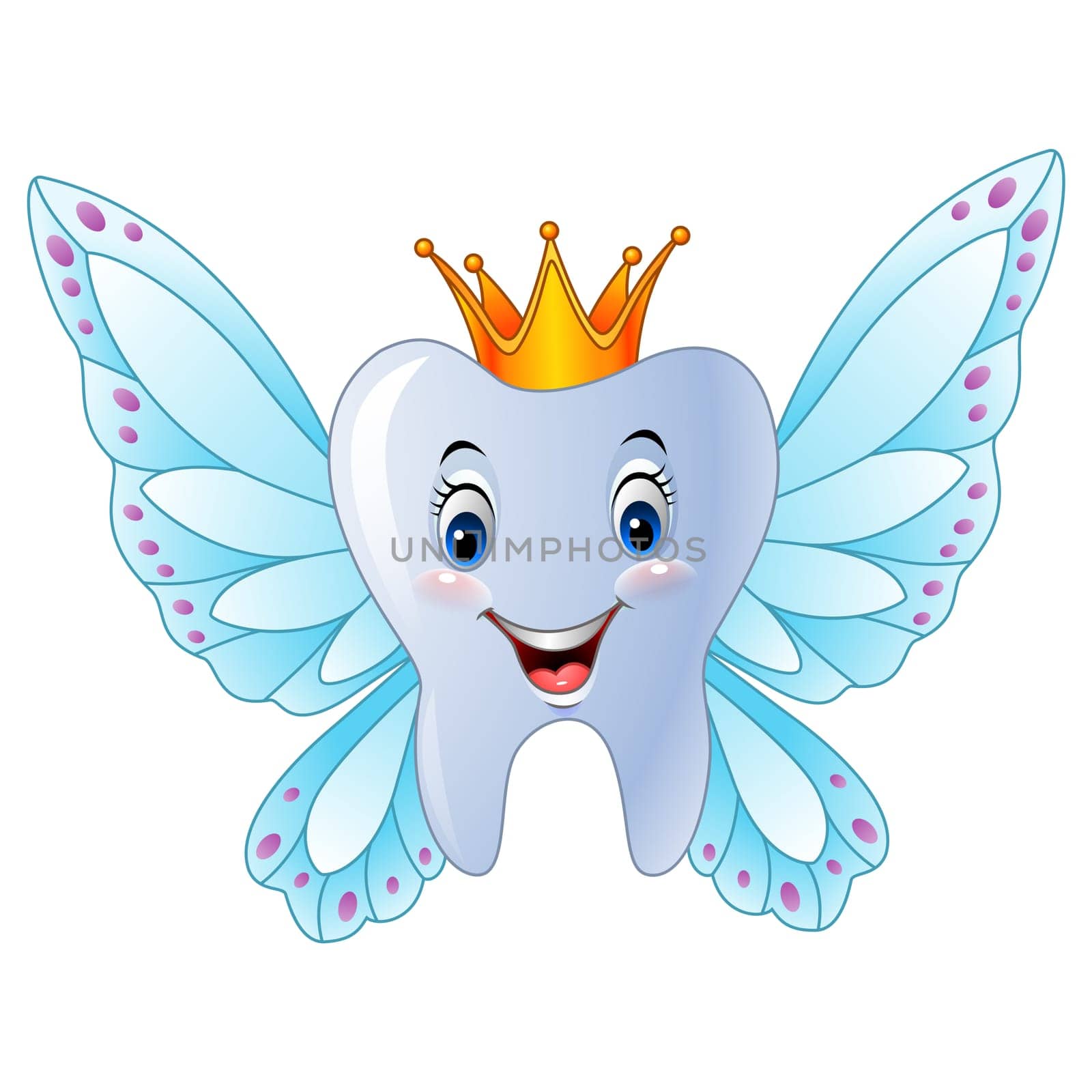 Cute tooth fairy flying