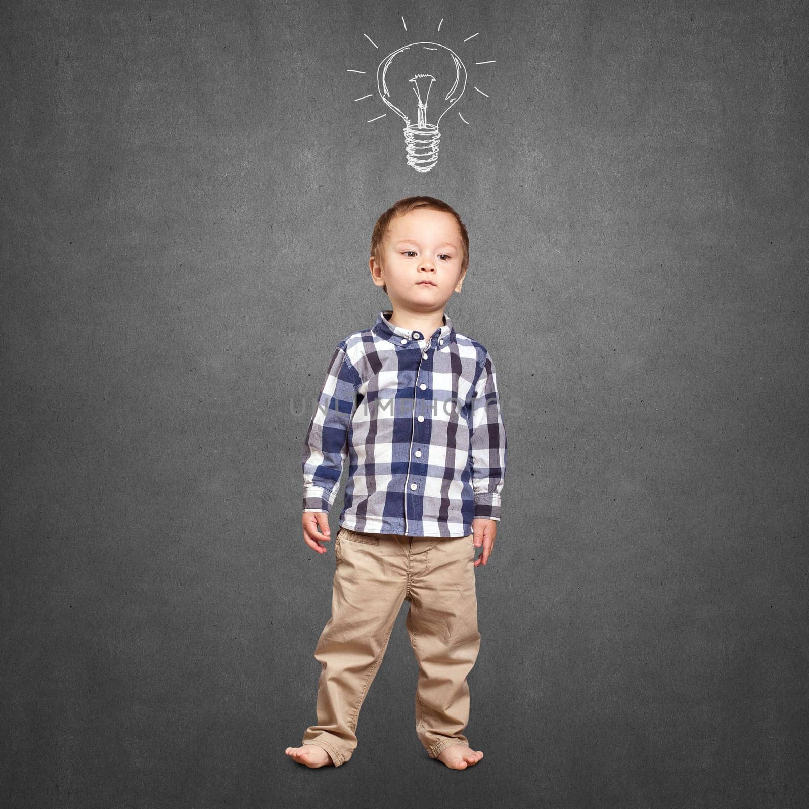 little baby boy looking for idea