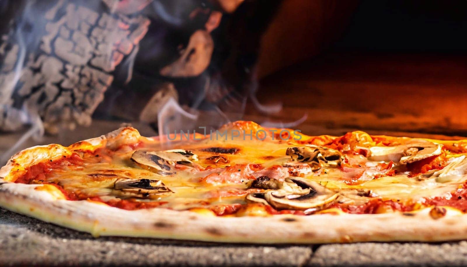 Pizza in a Wood Fire Oven