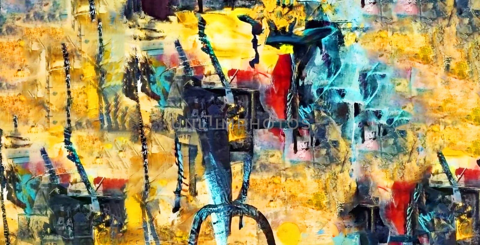 abstract art - hand painted canvas