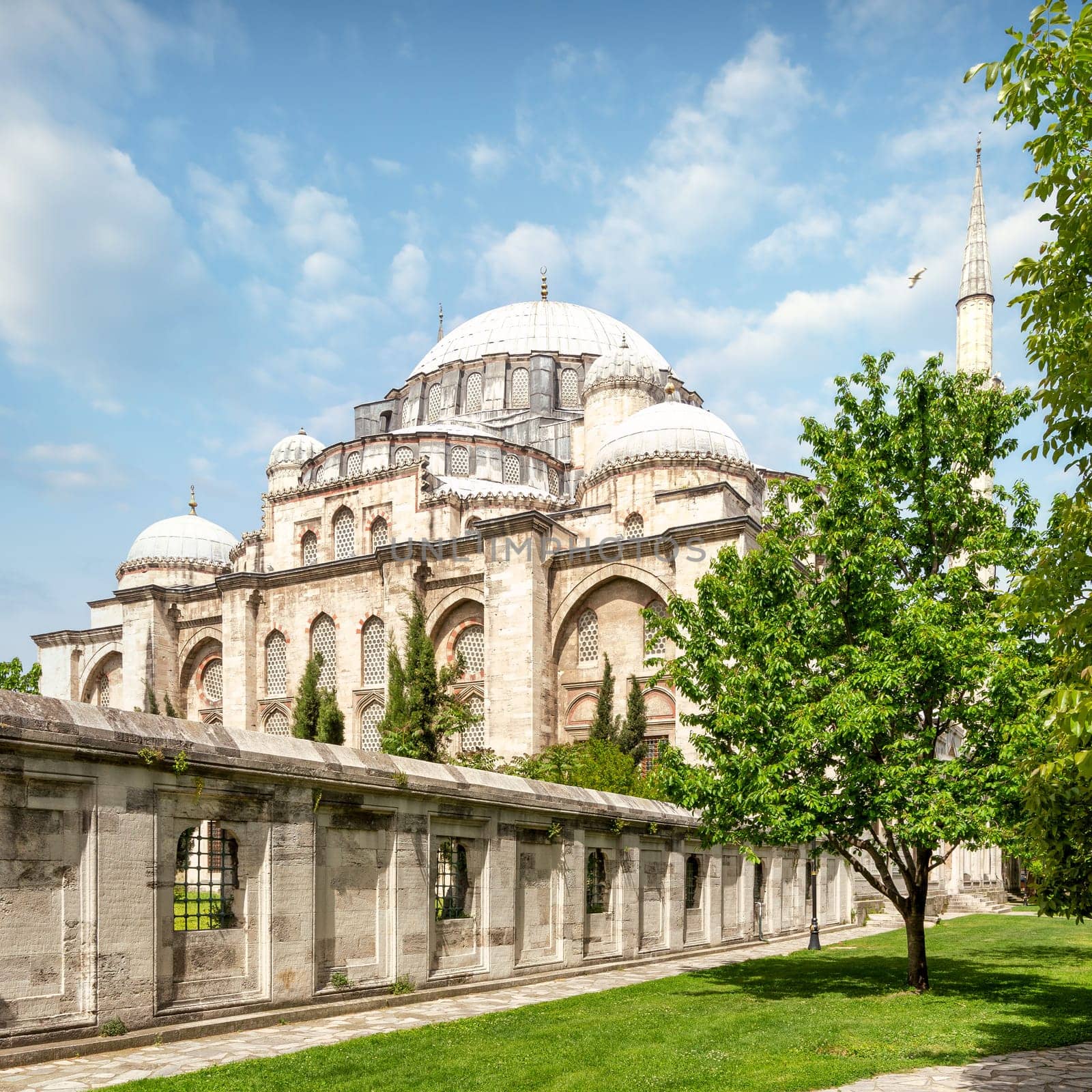 Sehzade Mosque, or Sehzade Camii, a 16th century Ottoman imperial mosque commissioned by Suleiman the Magnificent, located in the district of Fatih, on the third hill of Istanbul, Turkey