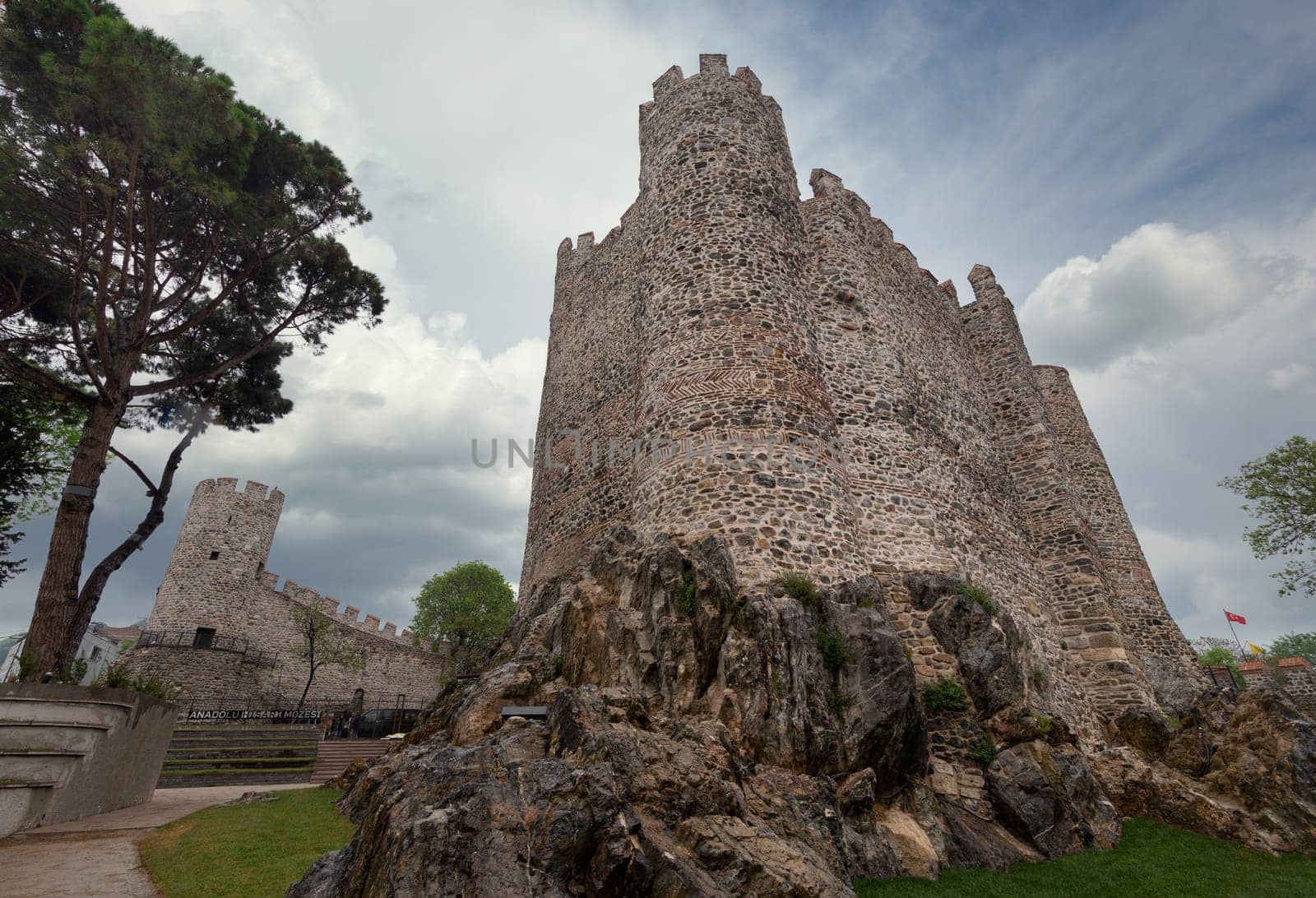 Anadolu Hisari, or Anatolian Castle, a 13th century medieval Ottoman fortress built by Sultan Bayezid I, and located on the Anatolian side of the Bosporus in Beykoz district, Istanbul, Turkey