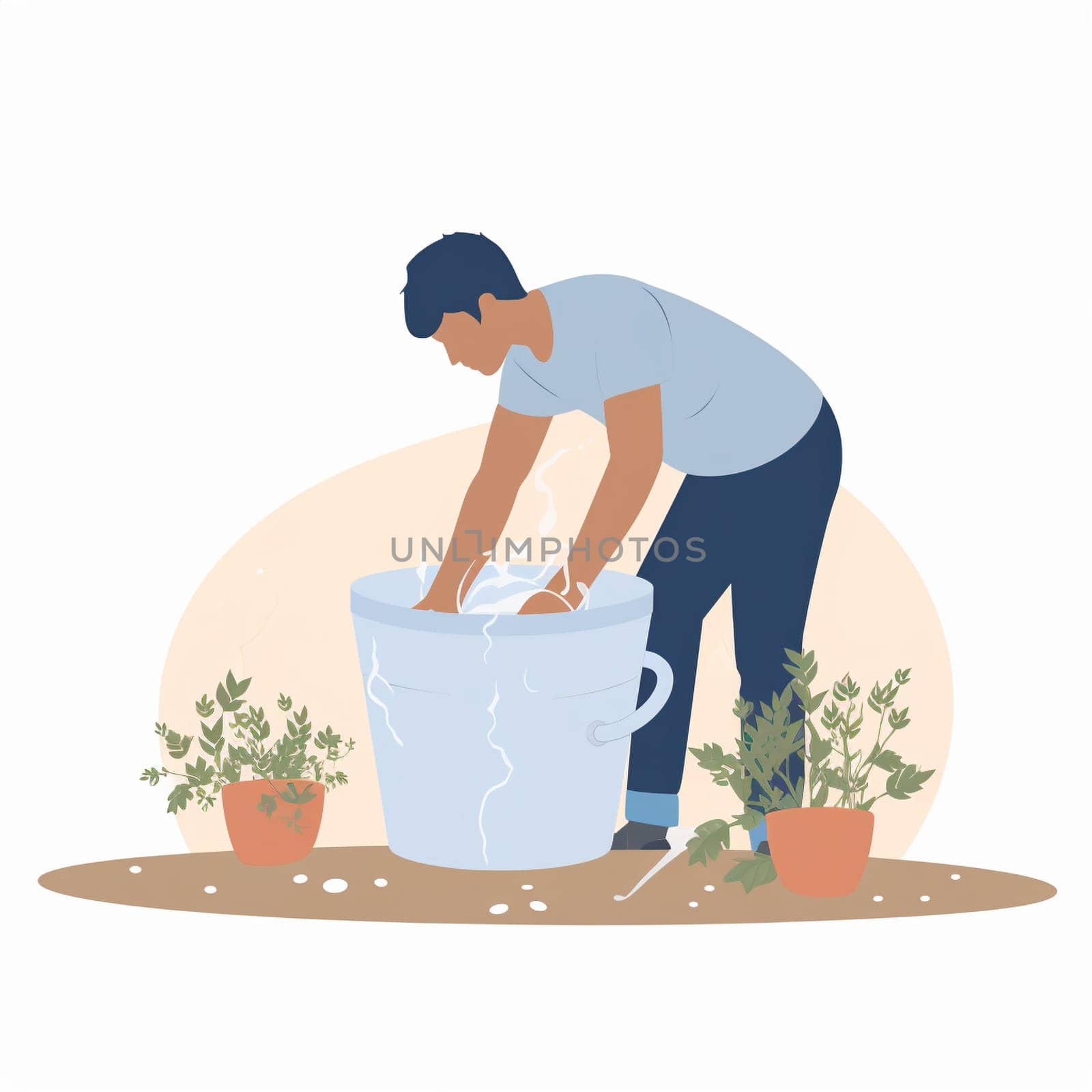 This image depicts a person or community engaged in a water conservation project such as installing rain barrels or planting native plants. It encourages viewers to take action in conserving water resources. Water conservation requires action at the individual and community level, and small actions such as installing rain barrels or planting native plants can make a big difference in reducing water usage. By promoting water conservation projects at the community level, this image inspires viewers to take action in their own lives to conserve water and promote sustainability. This image represents the potential for individuals and communities to create positive change and promote environmental stewardship through their actions.
