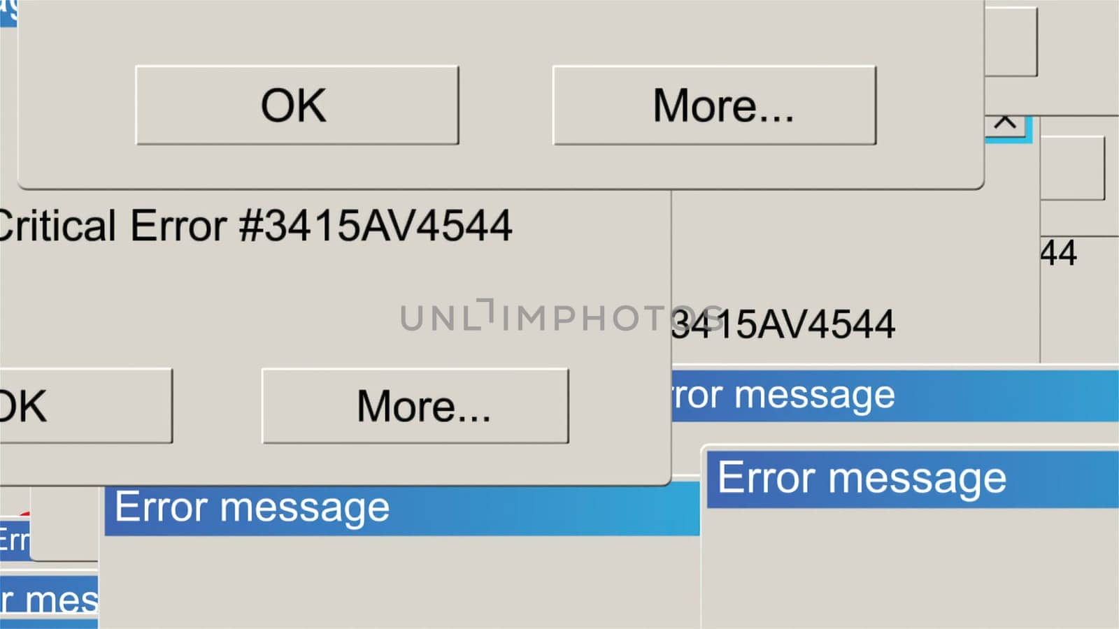 Critical Error Warning Message. Computer generated 3d render,Critical Error Warning Message. Computer generated 3d render
