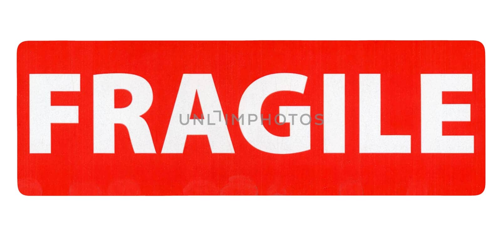 fragile label isolated over a white background