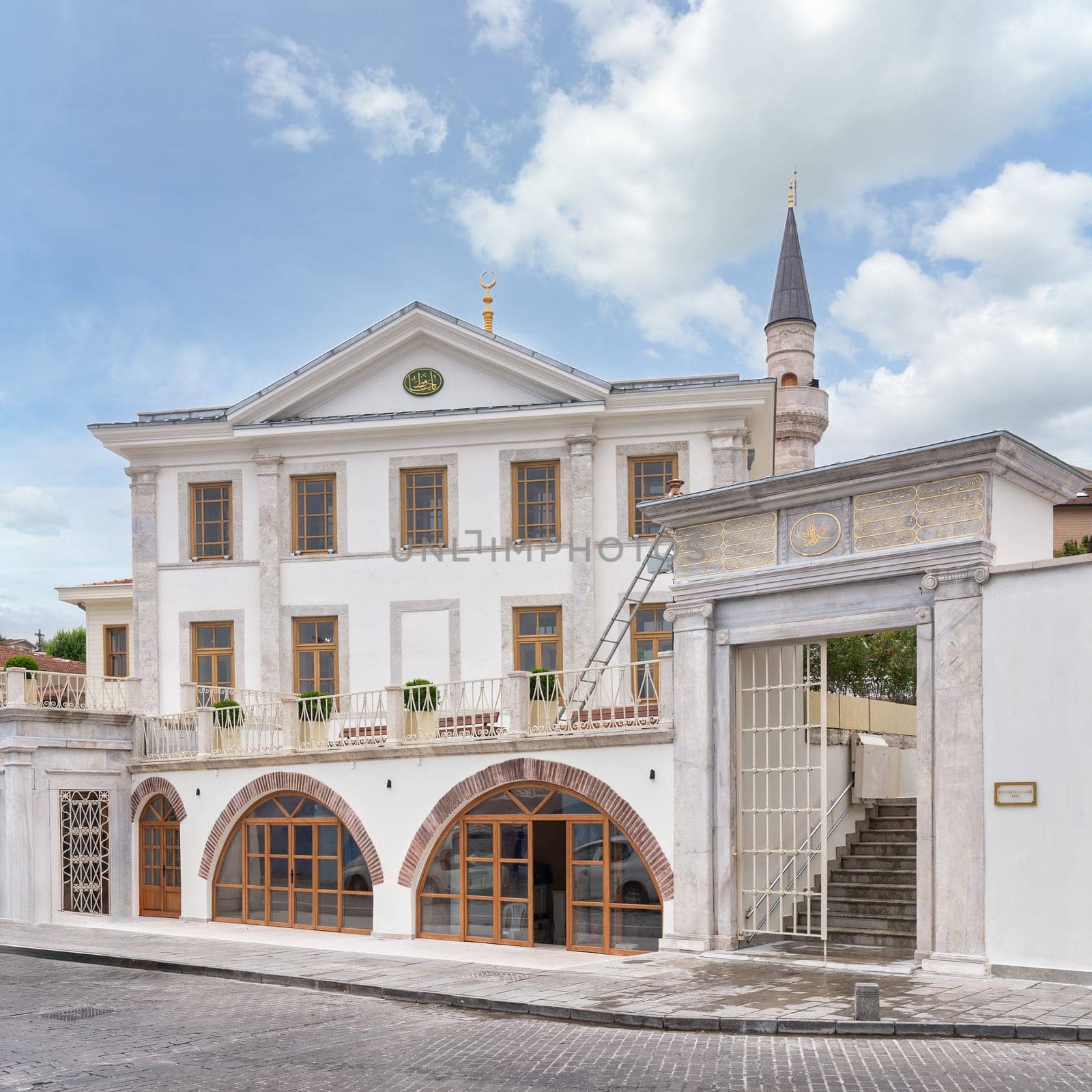 Arnavutkoy Tevfikiye Mosque in Arnavutkoy district, Istanbul, Turkey, The mosque was built in the 18th century and is a beautiful example of Ottoman architecture