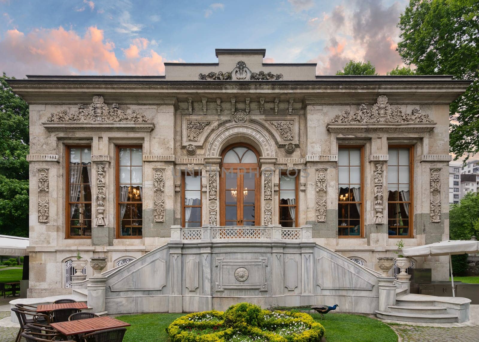 Court Pavilion, located at the courtyard of former imperial Ottoman summer Ihlamur Pavilion, or Ihlamur Kasri, Nisantasi neighborhood , Ihlamur Yolu street, Sisli, Istanbul, Turkey