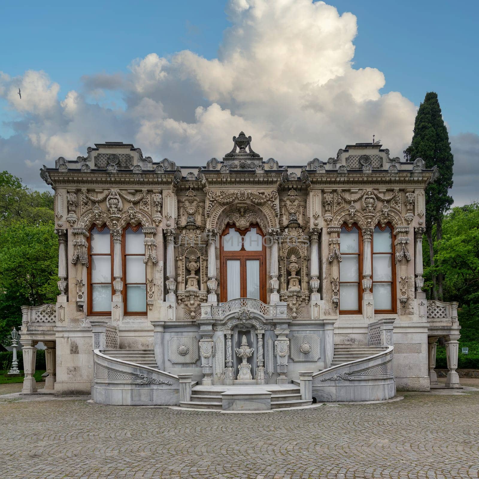 Ihlamur Pavilion, or Ihlamur Kasri, a former imperial Ottoman summer pavilion constructed during the reign of Sultan Abdulmecid I, located in Nisantasi Ihlamur Yolu street, Sisli, Istanbul, Turkey