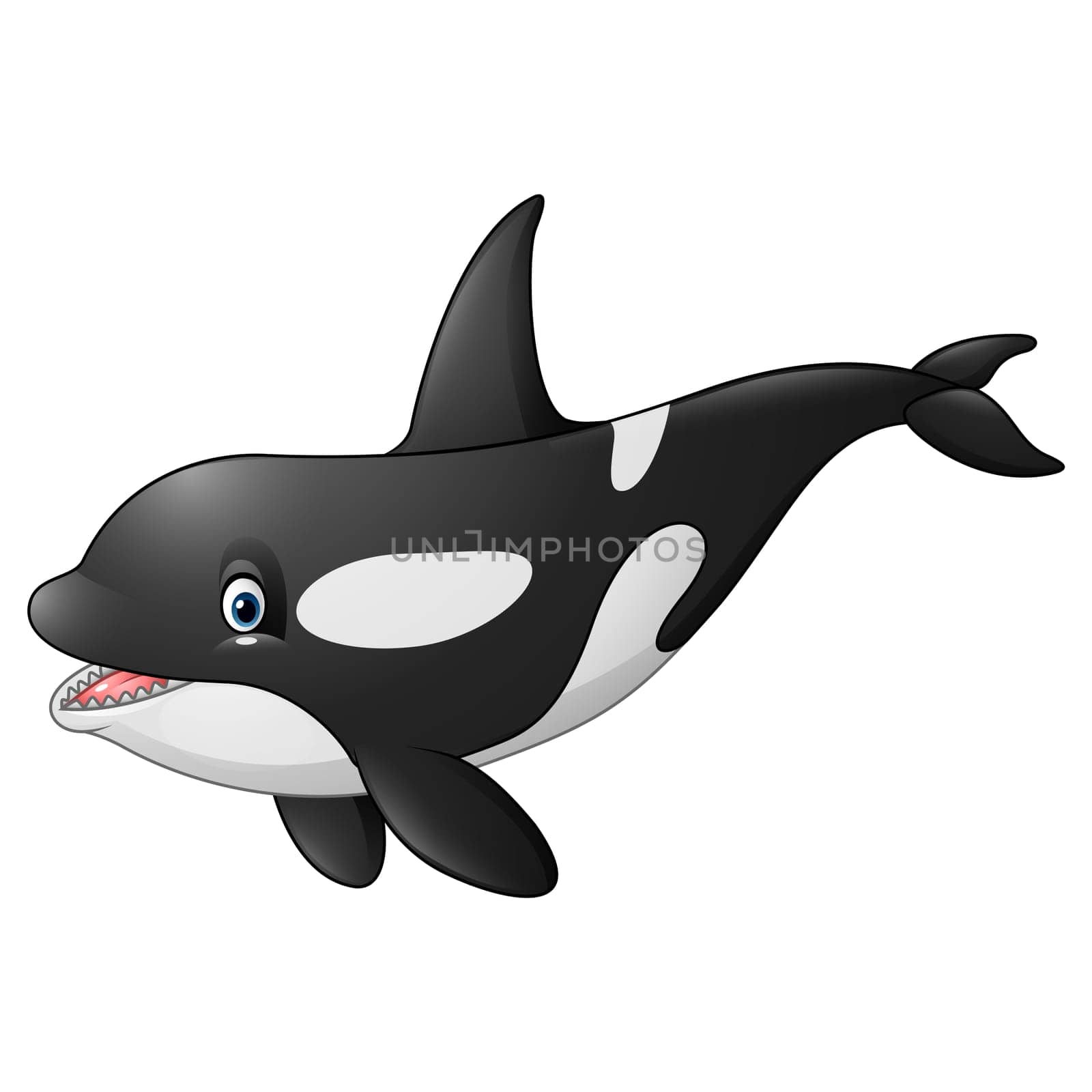 Cartoon killer whale