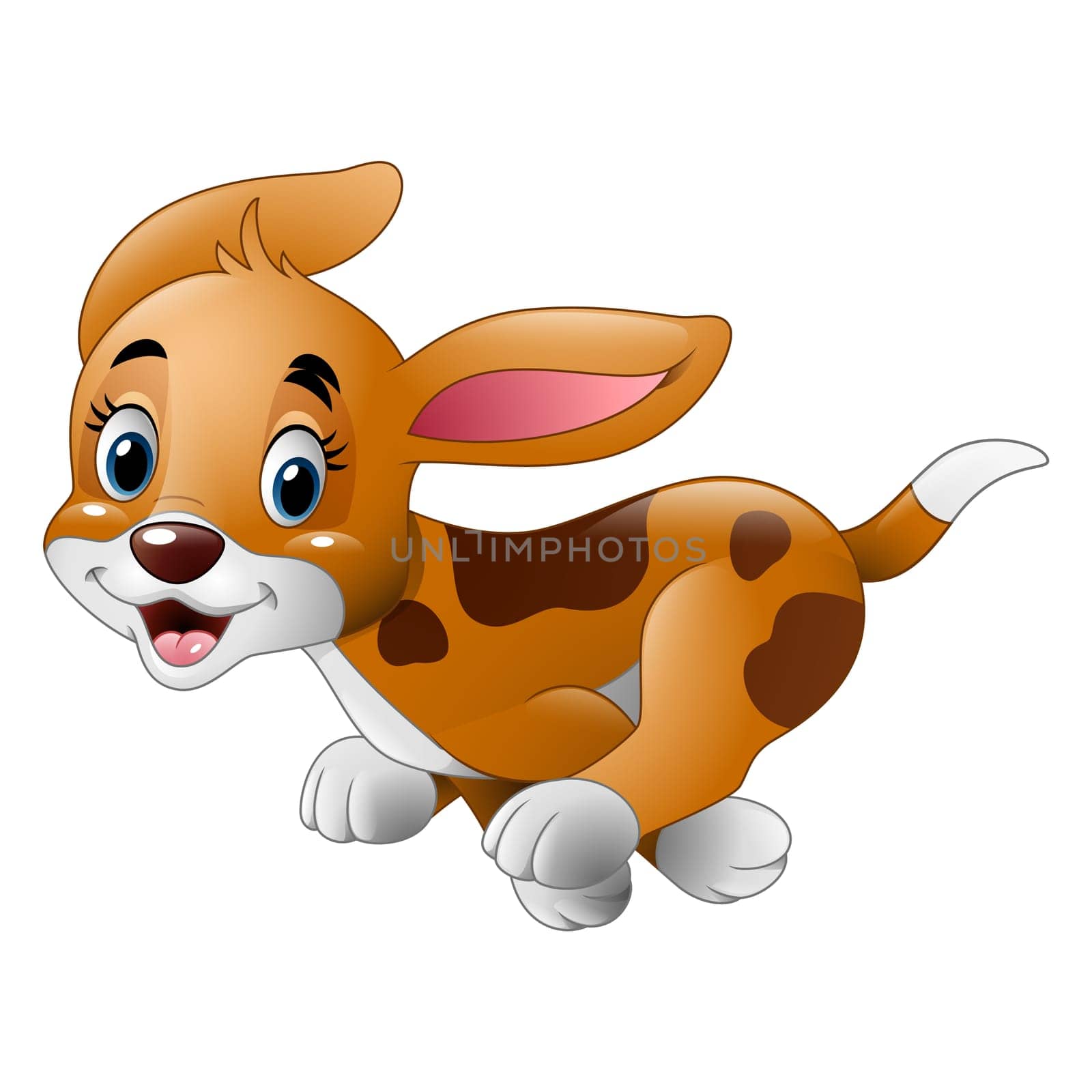Cute little dog cartoon