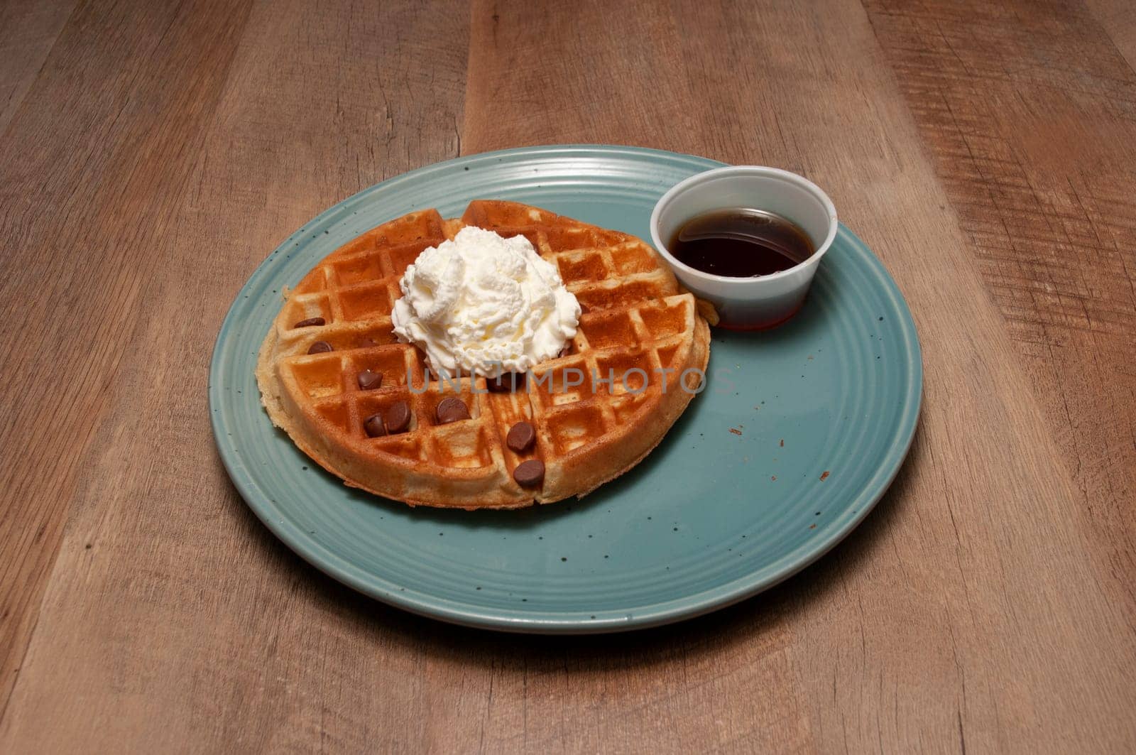 Traditional delectible dish known as the belgian waffle