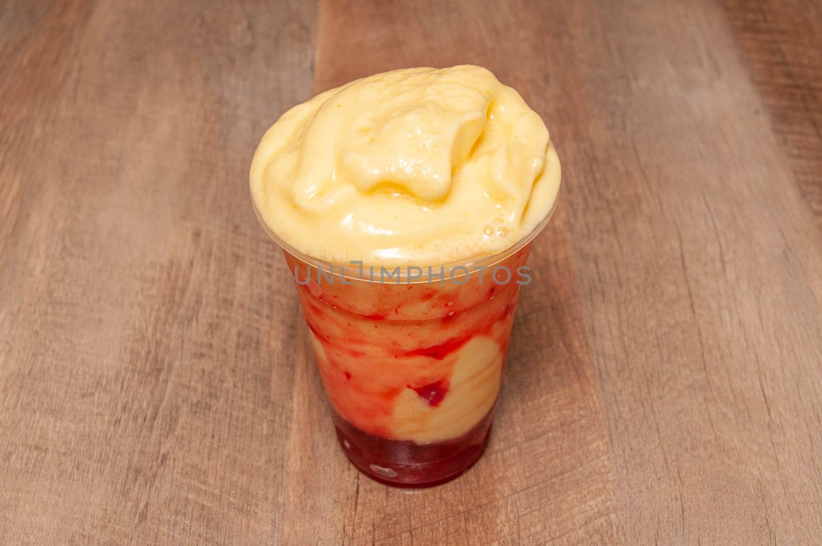 A delicious Strawberry Banana Smoothie or daiquiri