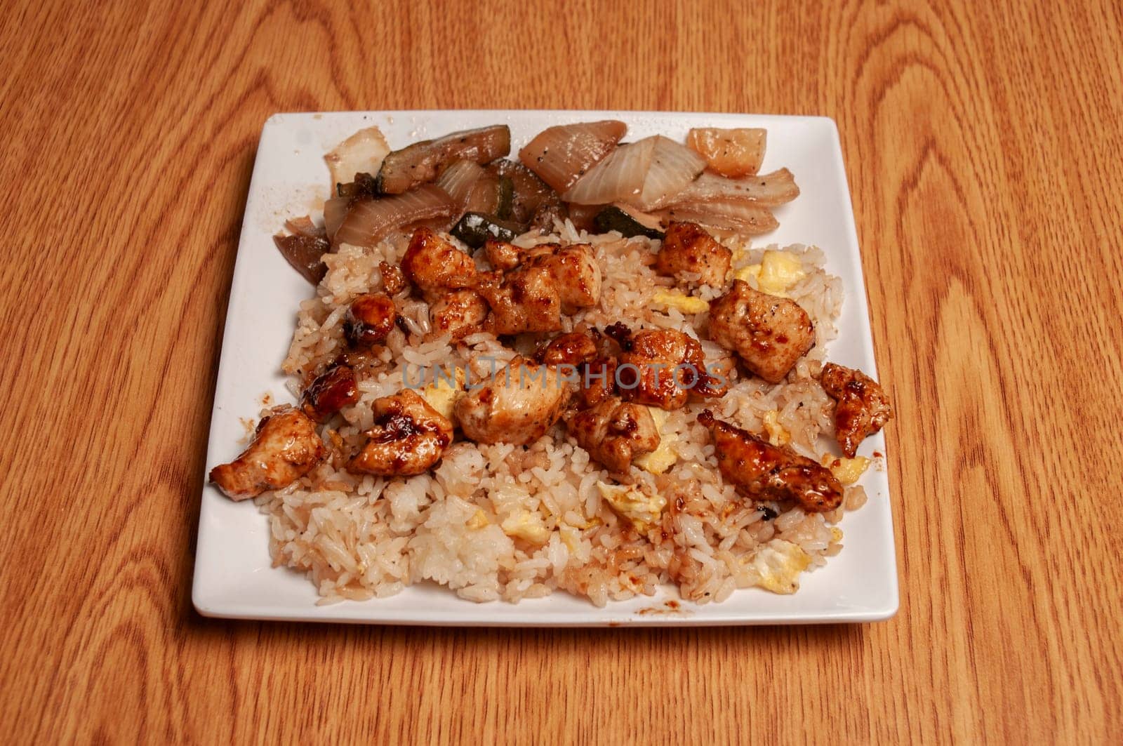 Traditional Japanese cuisine dish known as hibachi chicken
