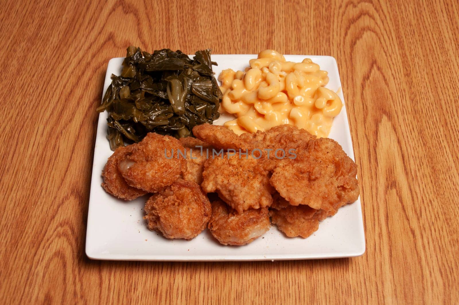 Delicious fried seafood best known as shrimp and flounder