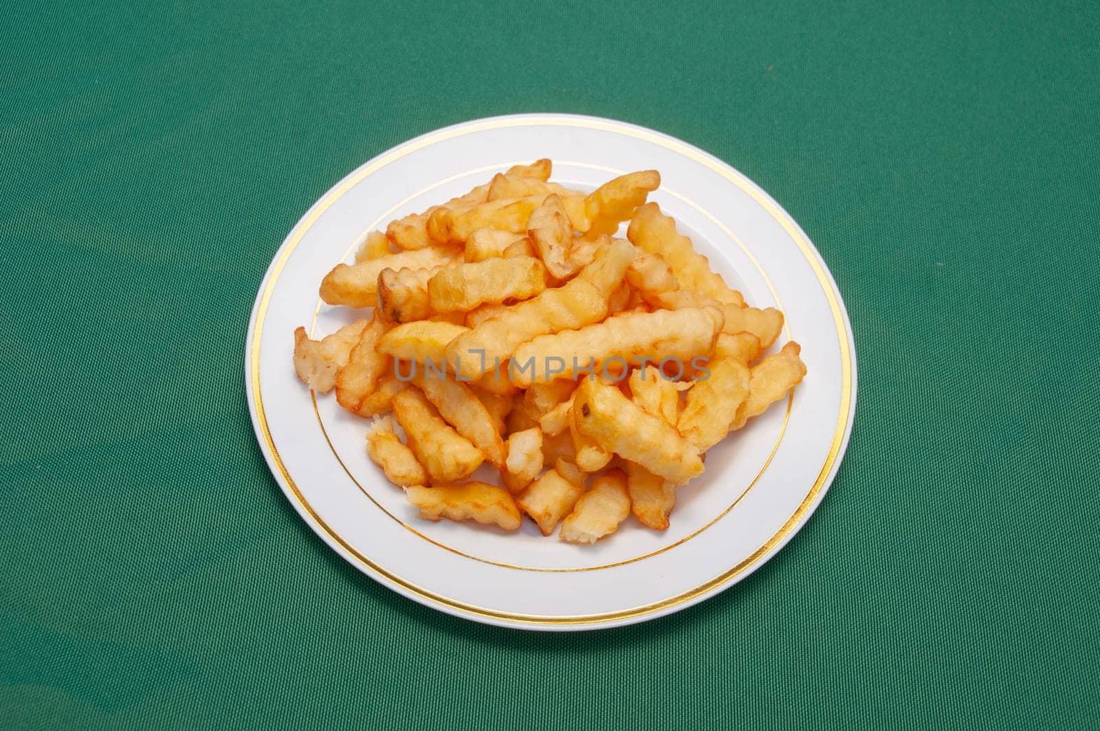 Delicious french fried potatoes ready to be eaten
