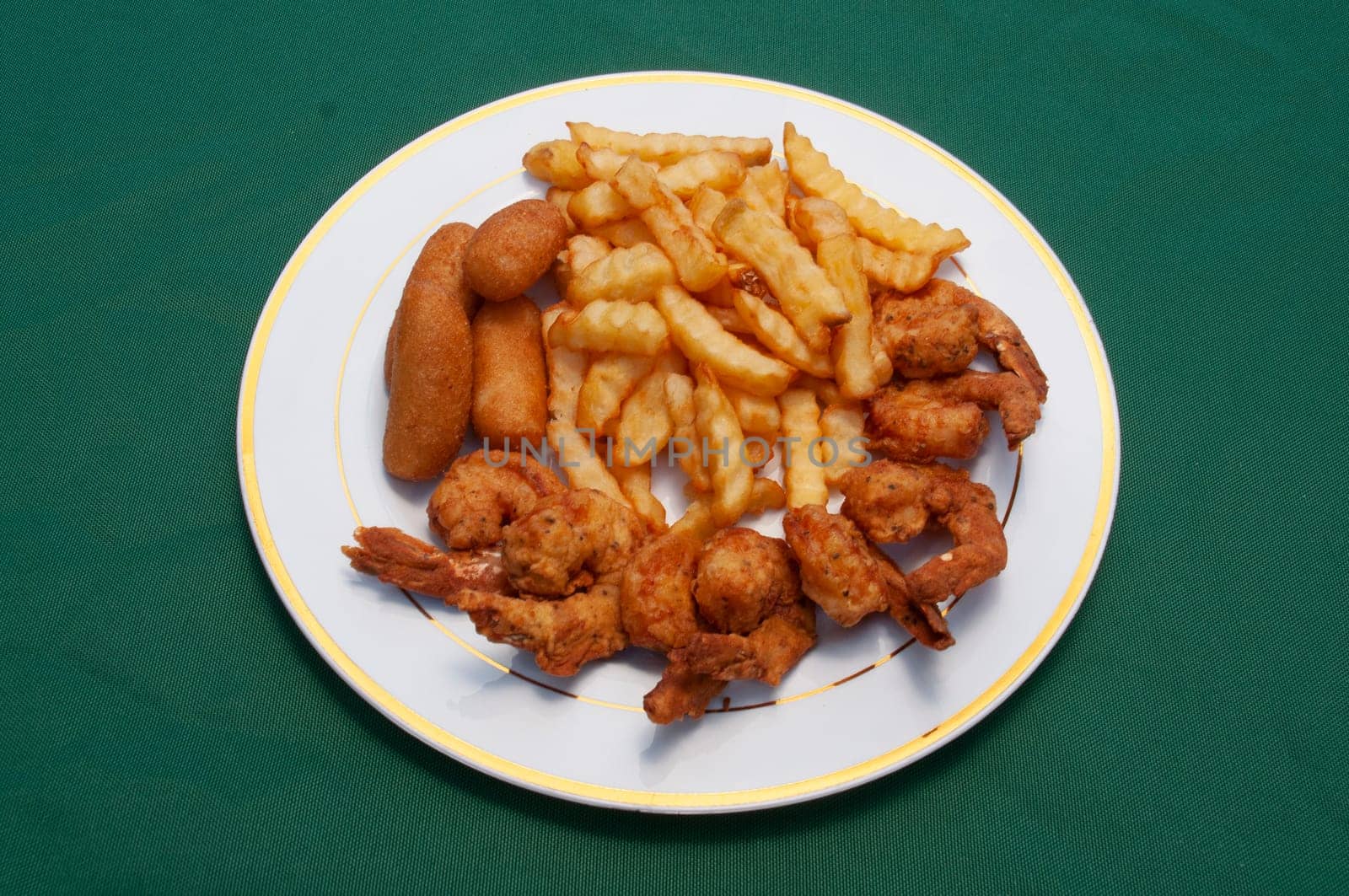 Delicious fried seafood best known as shrimp