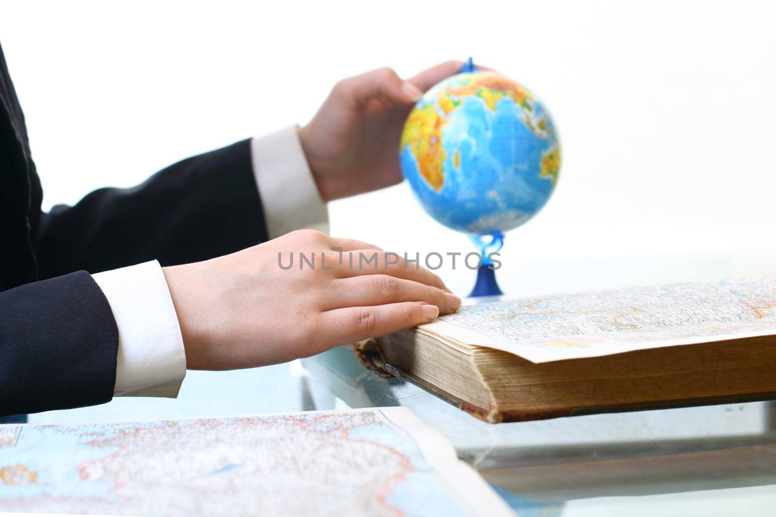 looking on earth globe where to travel