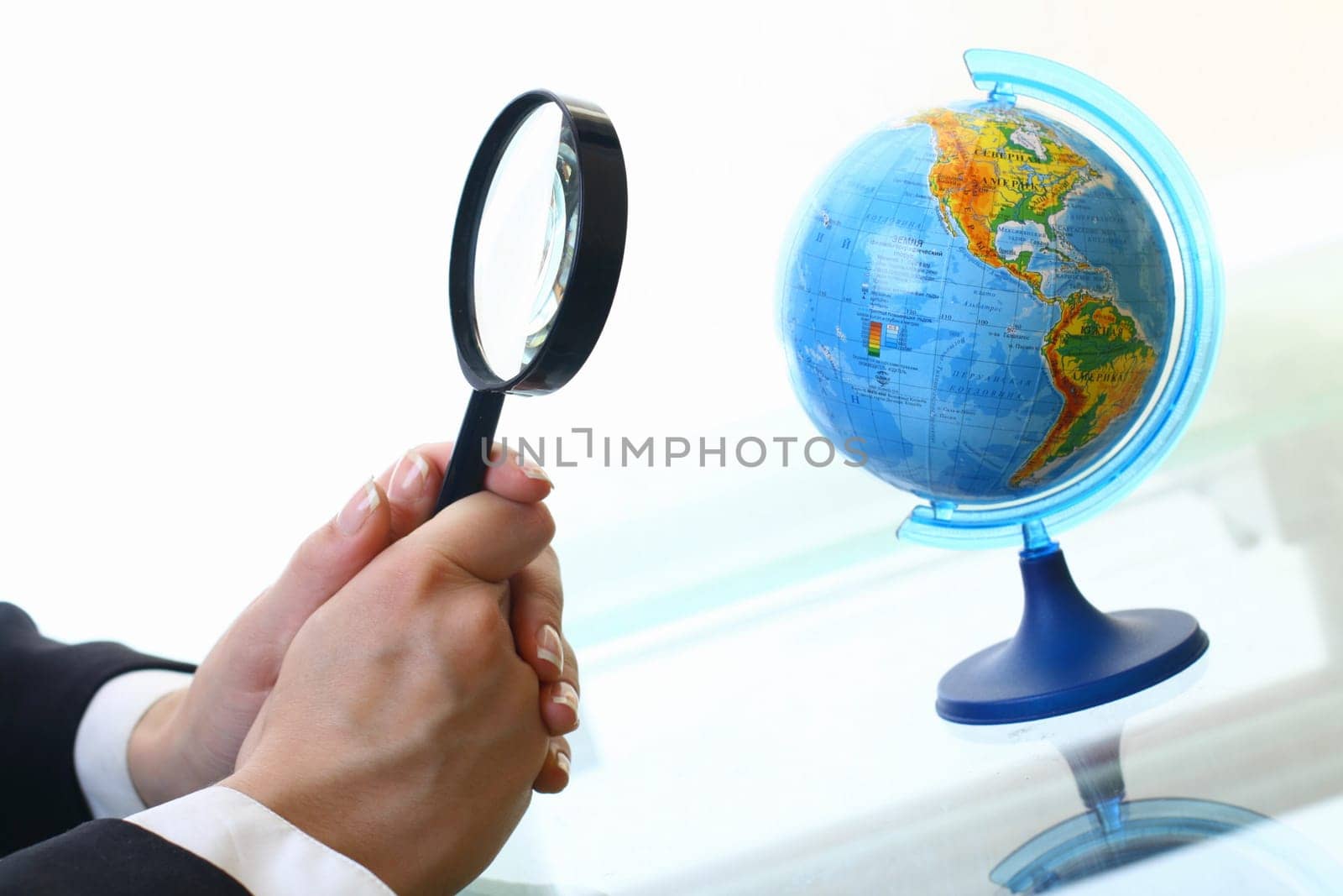 looking on earth globe where to travel
