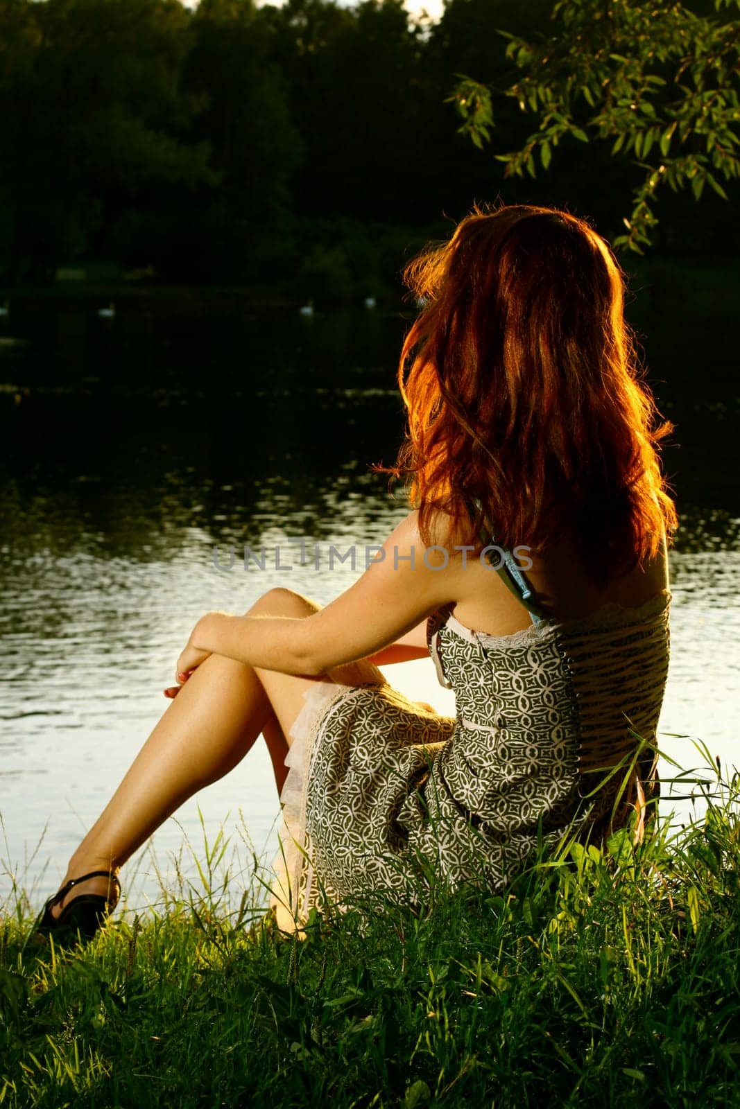 beautiful happy young girl in the park