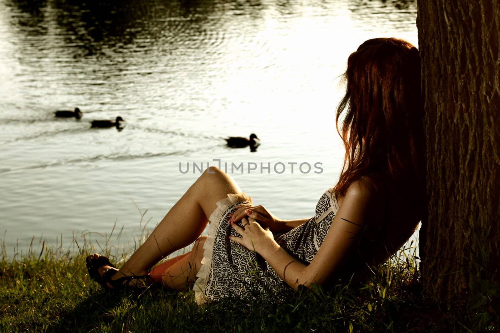 beautiful happy young girl in the park