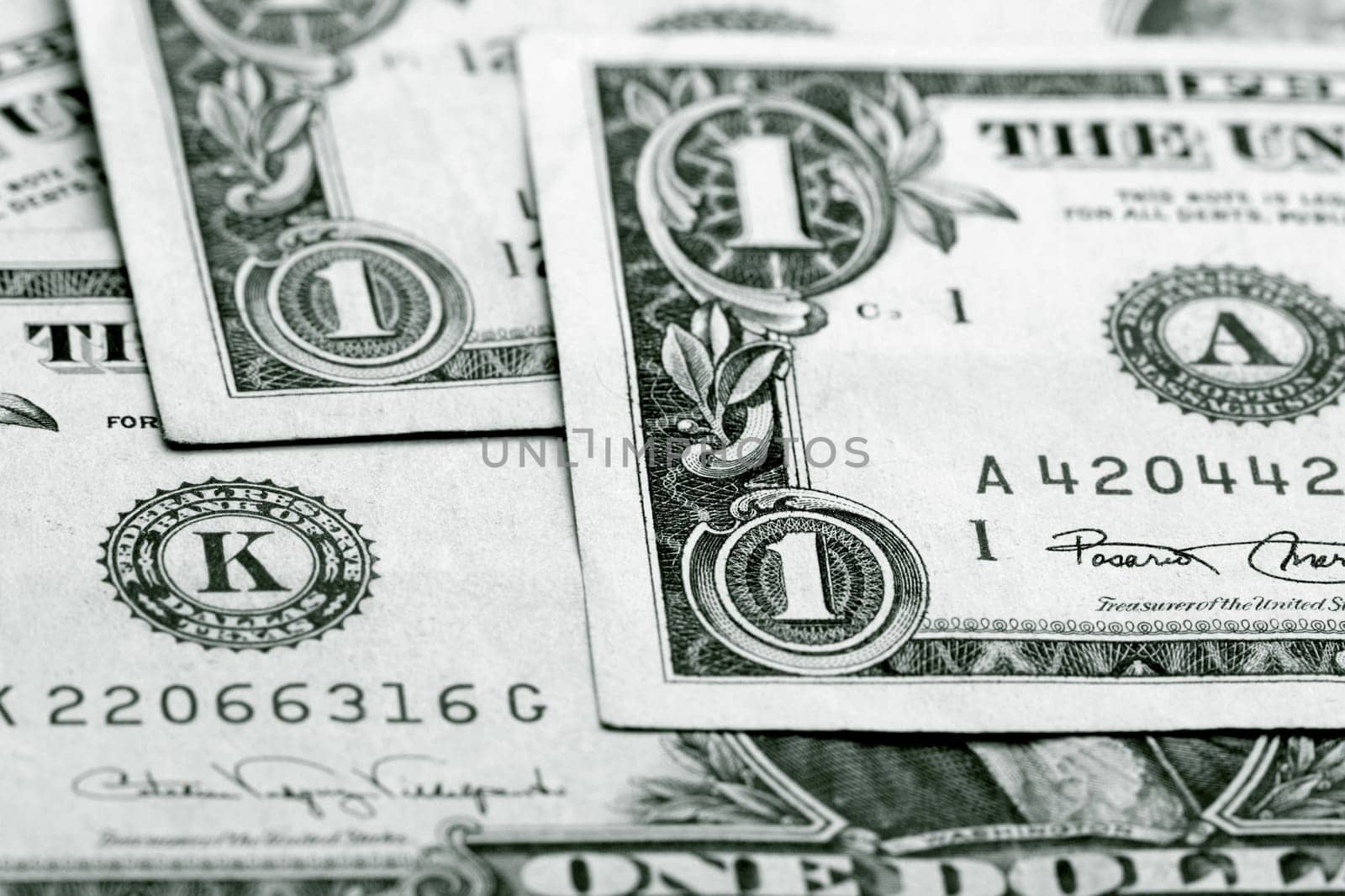 one dollar - money background macro close up
