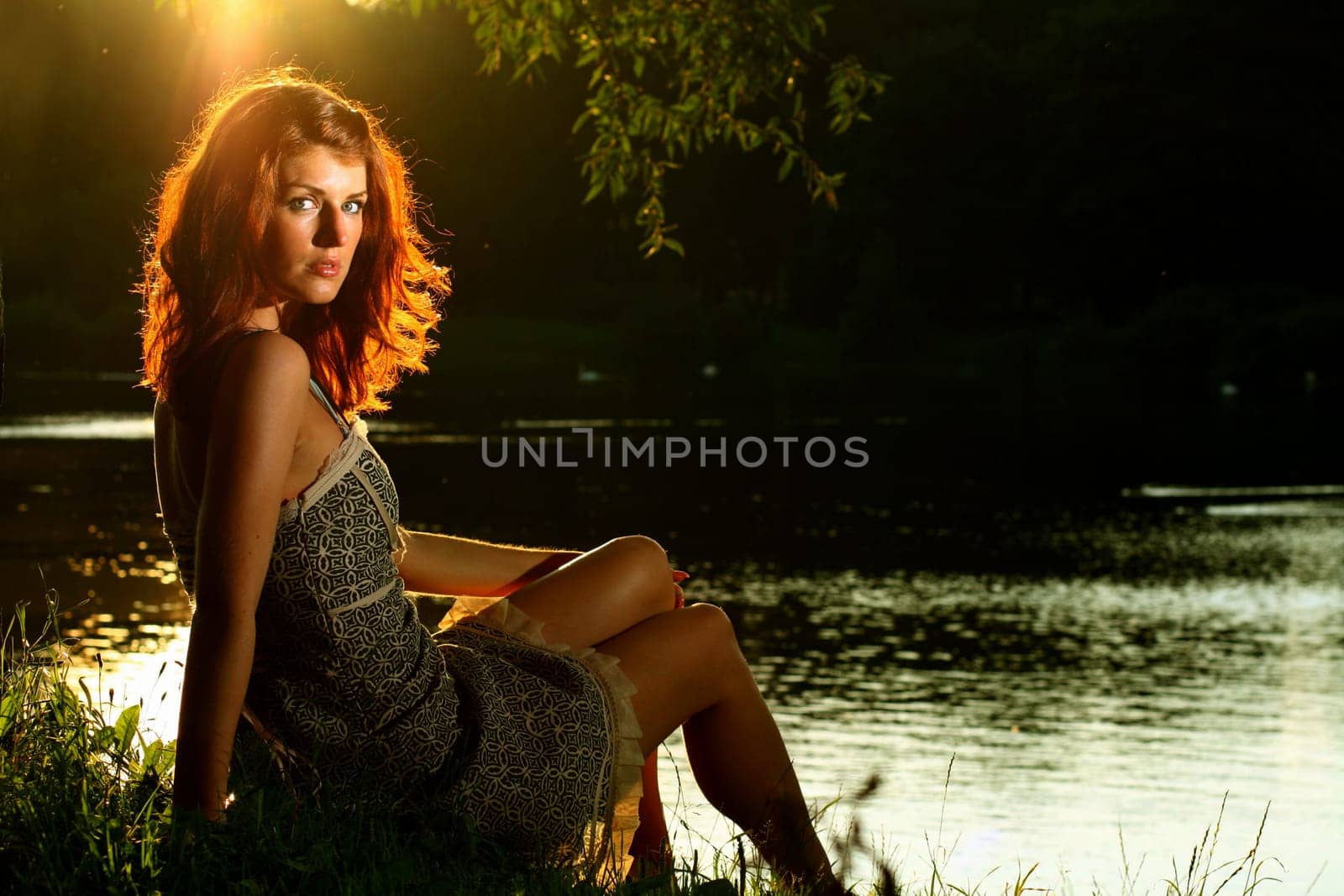 beautiful happy young girl in the park